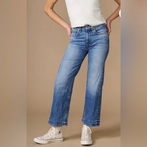 Edwin Marli Wide Leg Ankle Length Women's Jeans Size 32 Medium Wash NWT